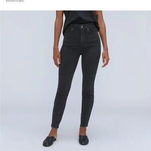 Everlane Jeans Womens Waist Black Denim High Rise Ankle Skinny size 30T